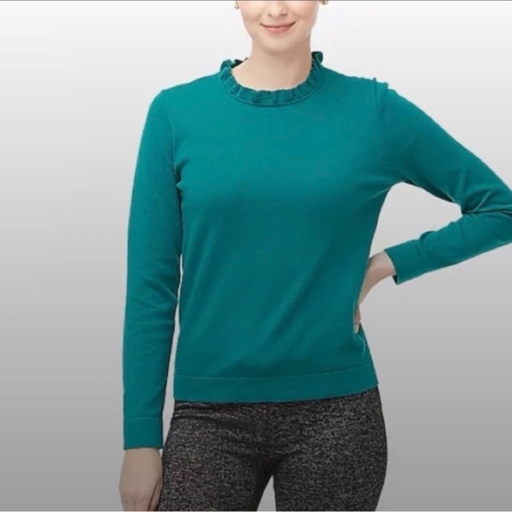 J. Crew - Ruffle Neckline Sweater‎
